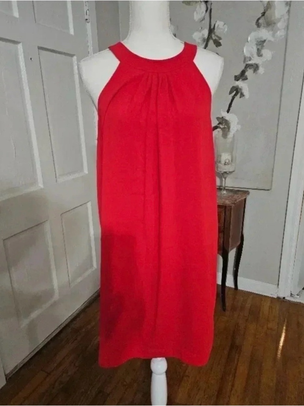 Southern Tide Game Day Bright Red Halter Mini Dress, Breathable, Size L - Picture 2 of 12